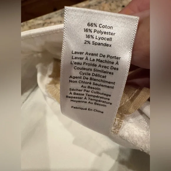 Talbots flawless 5 pocket petite. White Pants with adorable button accents. 10P - Picture 13 of 16